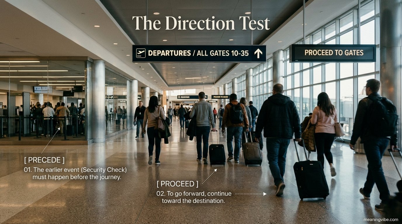 Precede vs Proceed: Come Before, or Move Forward?