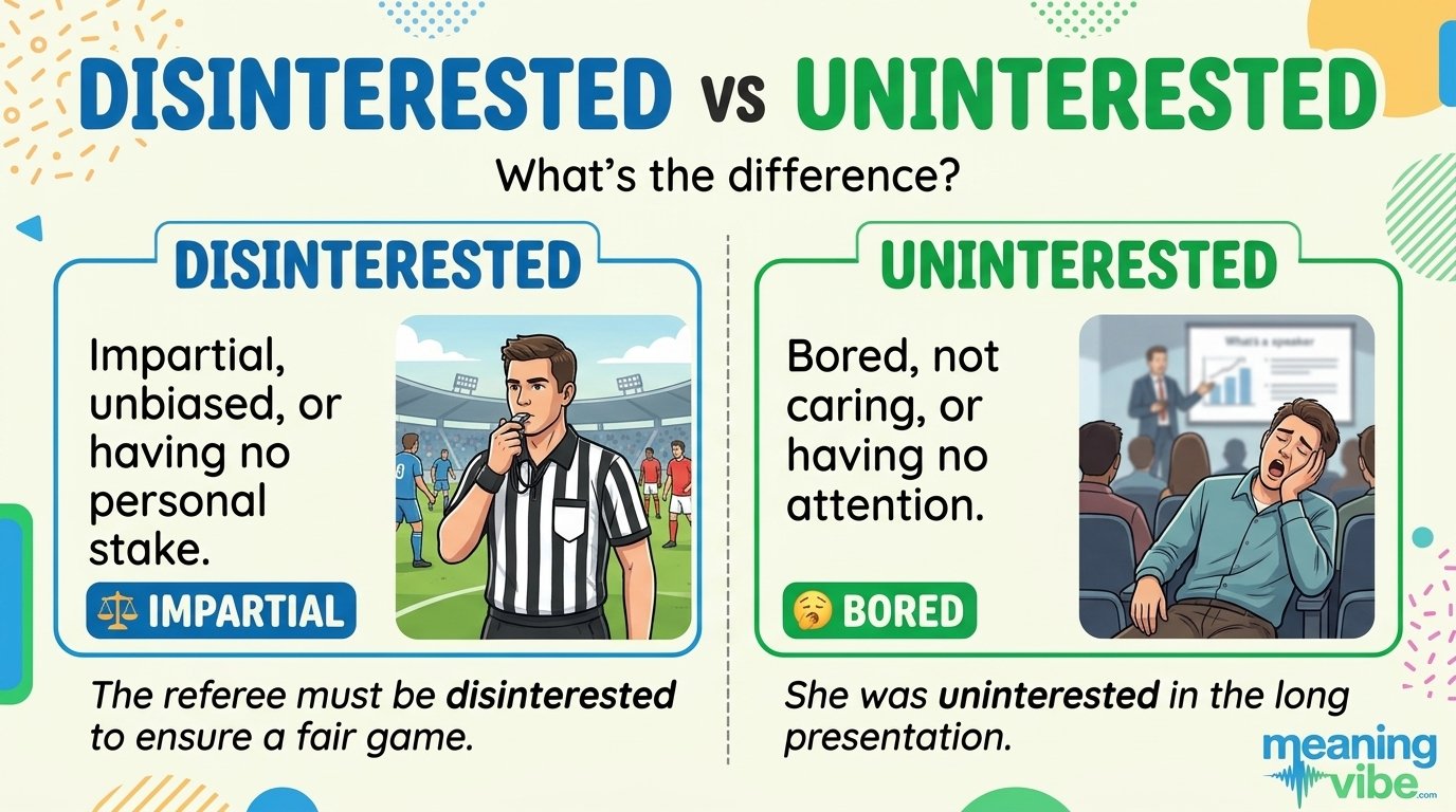 Disinterested vs Uninterested