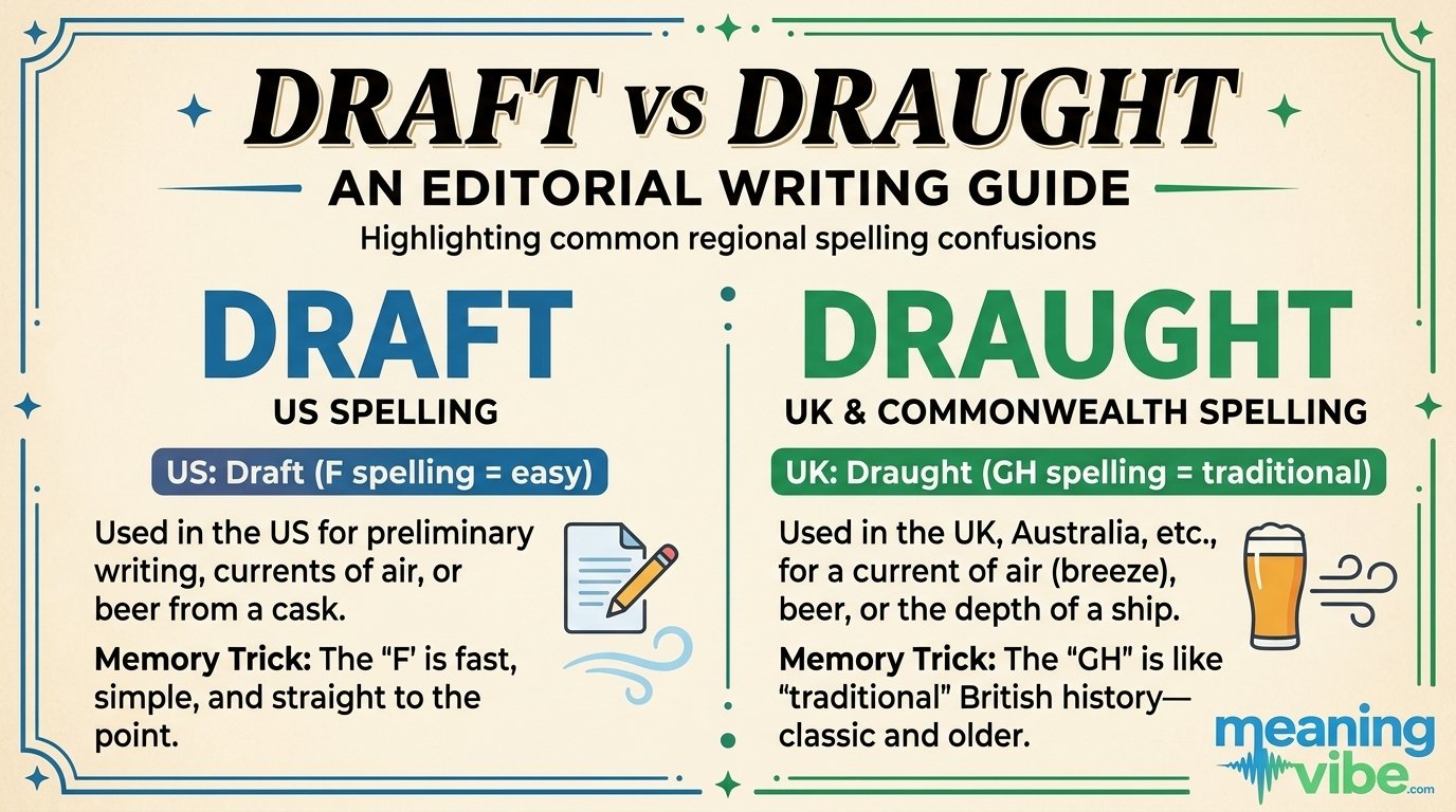 Draft vs Draught