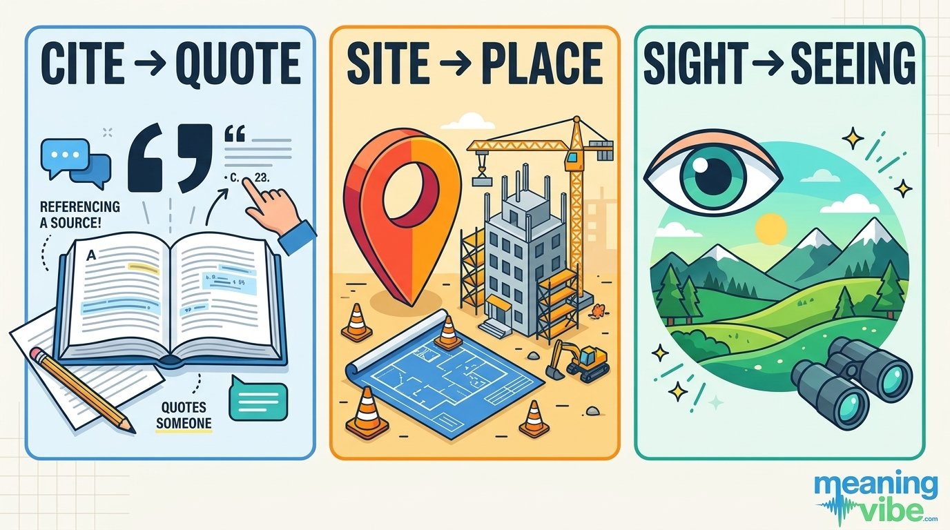 Cite vs Site vs Sight