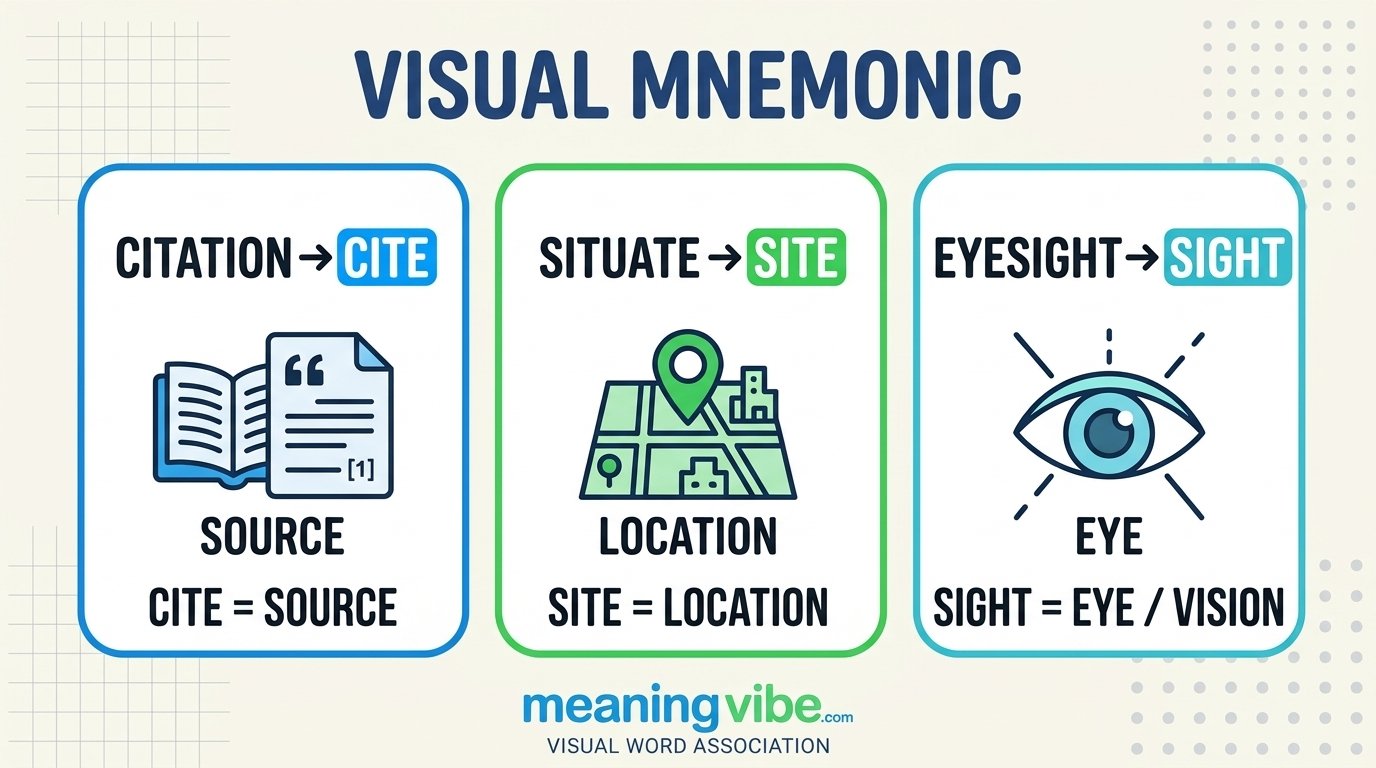 Cite vs Site vs Sight