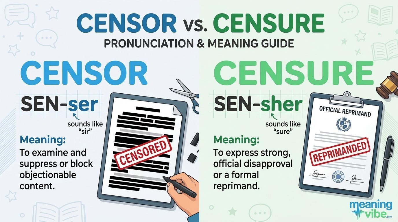 Censor vs Censure