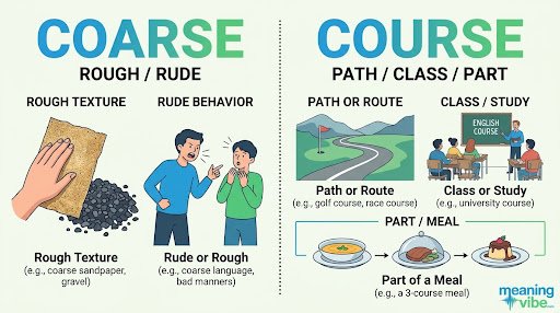 Coarse vs Course