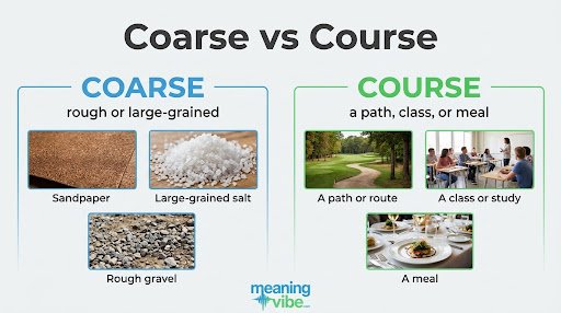Coarse vs Course